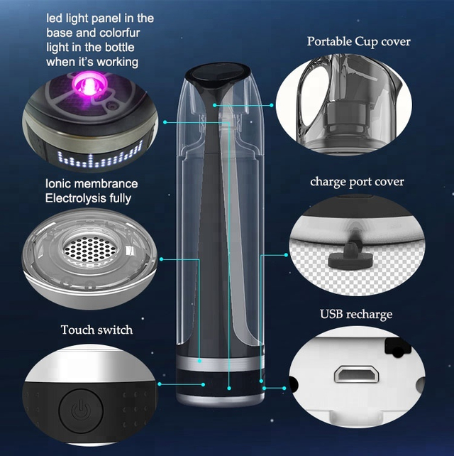 Generador de hidrógeno de agua de agua de hidrógeno de ionizador H2 de ionizador H2
